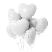Beyaz Renk Kalp Balon 18 in, Toptan Sat