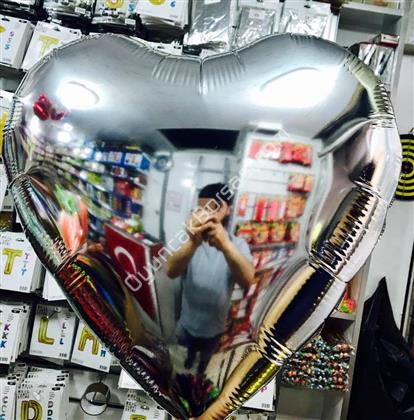 Toptan Folyo balon 22 inç gümüş renk kalpli ,Toptan Satış