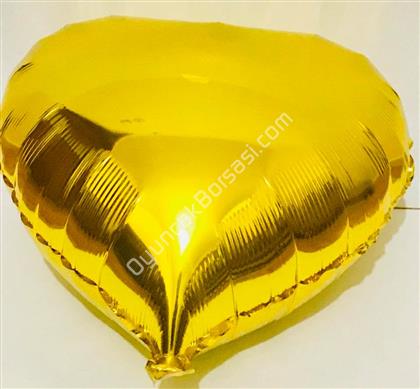 Altın Rengi Kalp Folyo Balon ,Toptan Satış