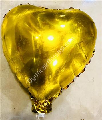 Kalp Folyo Balon Mini Altın ,Toptan Satış