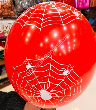 Örümcek Ağı Baskılı Lateks Balon ,Toptan Satış