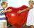 Toptan folyo balon kırmızı kalp orta 